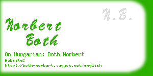 norbert both business card